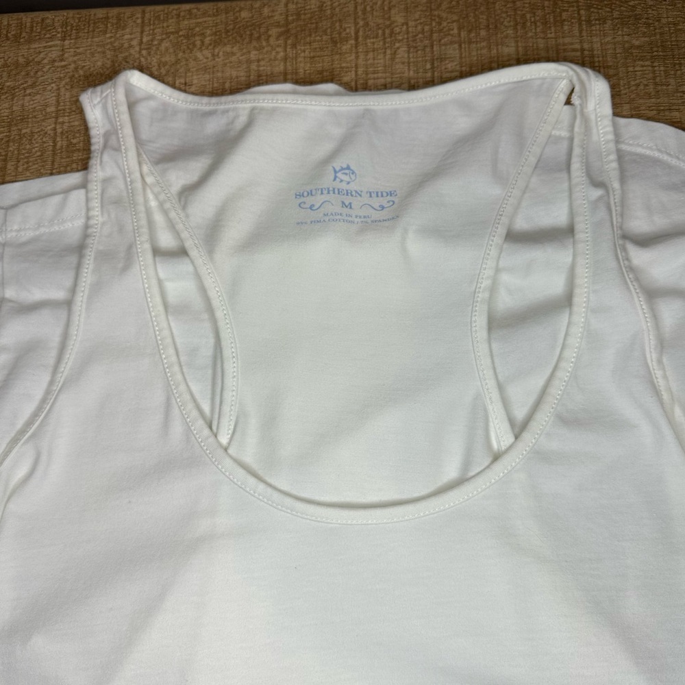 Southern Tide Sleeveless Tank Top | White | Size M - Picture 5 of 7